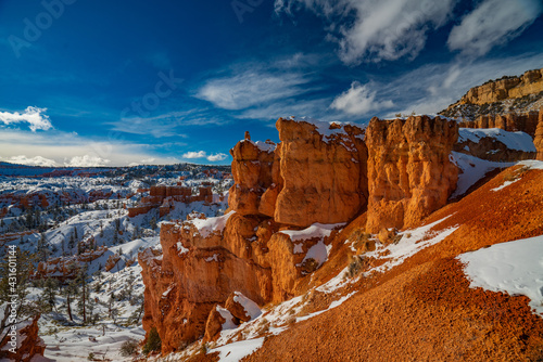 Melting Snow on the Hoodoos of Bryce Canyon