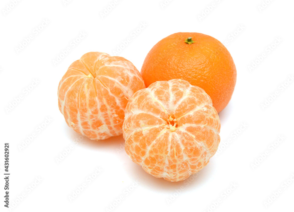 Ripe mandarin citrus isolated tangerine mandarine orange on white background. Ripe mandarin citrus isolated tangerine mandarine orange on white background.
