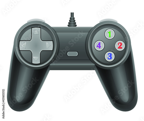  videogame controller isolated on white