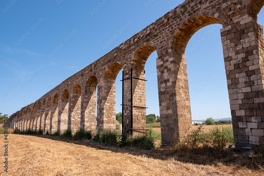 The 200 year old Ottoman aqueduct, supplied water from Cabri springs to Acco, western Galilee, Israel.