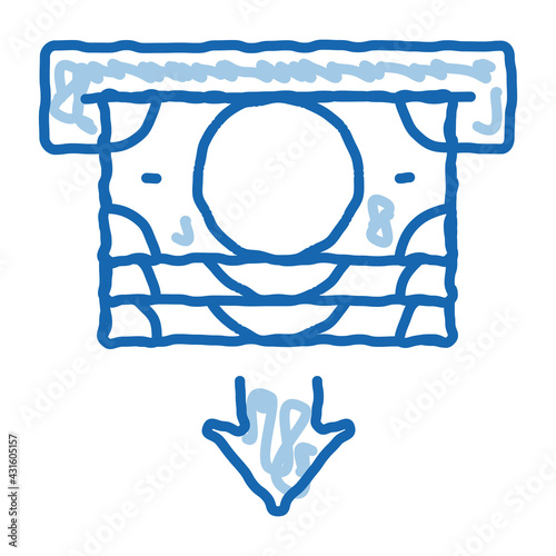 blue atm money sketch clip art preview