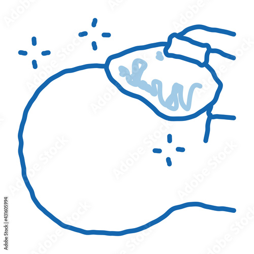 patient anesthesia doodle icon hand drawn illustration