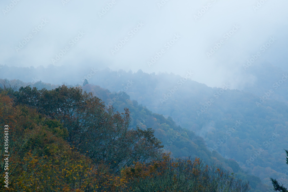 Mountain Morning with clouds