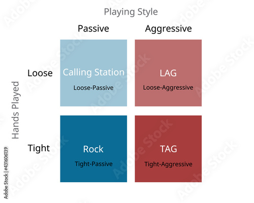 four different types of poker player style