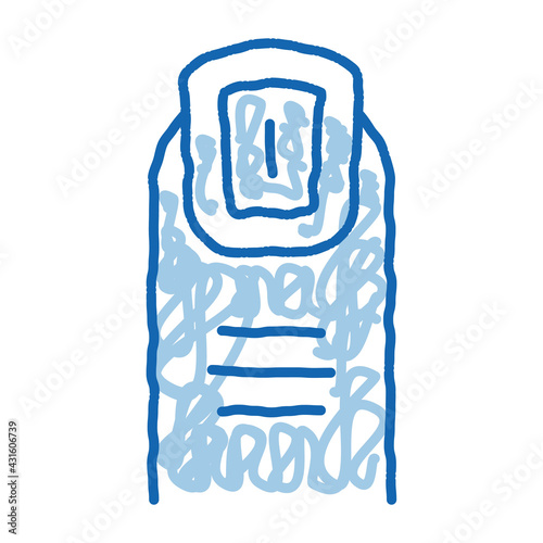 rotting nails doodle icon hand drawn illustration