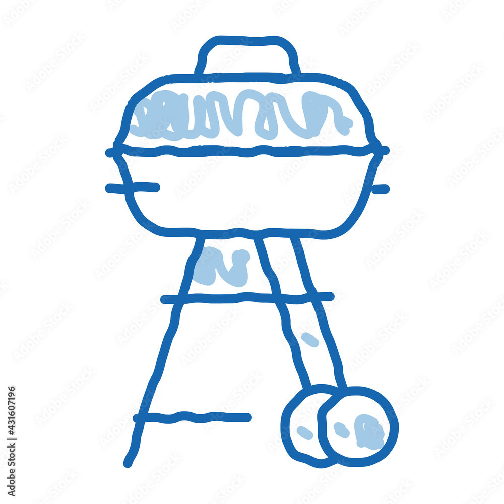 bbq cook tool doodle icon hand drawn illustration bbq cook tool doodle icon hand drawn illustration