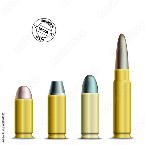  bullets on white