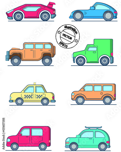 set of cars