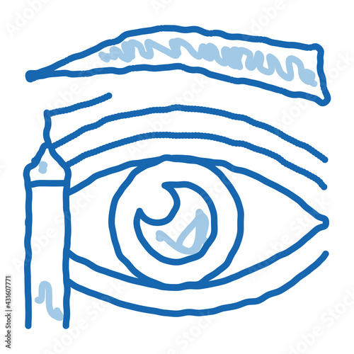 eyelid surgery design phase doodle icon hand drawn illustration