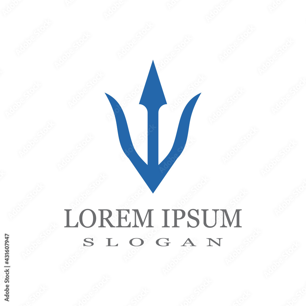 Trident Logo Template vector icon illustration design Trident Logo Template vector icon illustration design