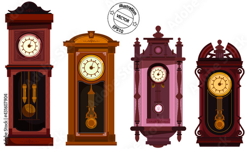 Antique clock set