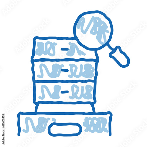 commode research doodle icon hand drawn illustration