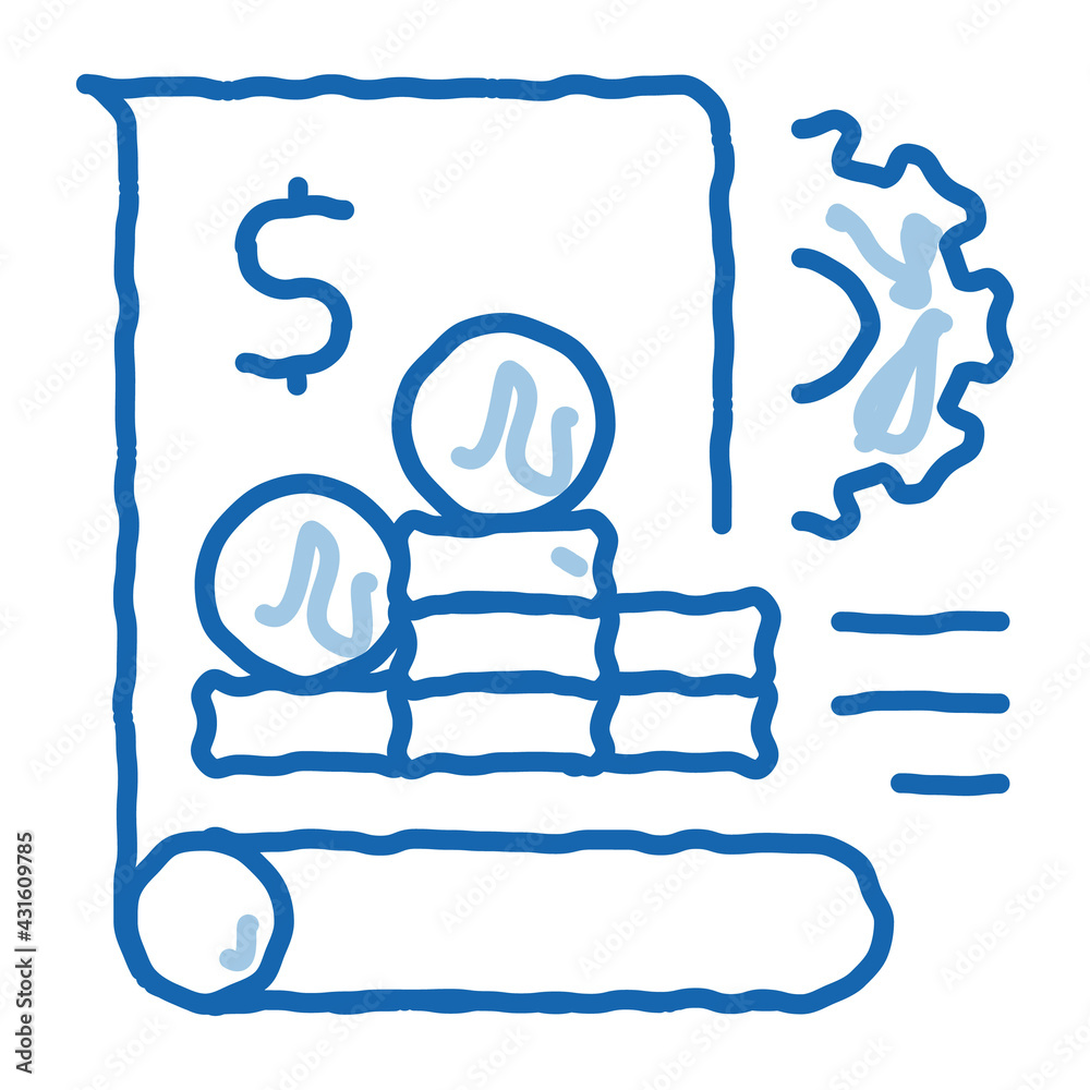 financial report doodle icon hand drawn illustration financial report doodle icon hand drawn illustration