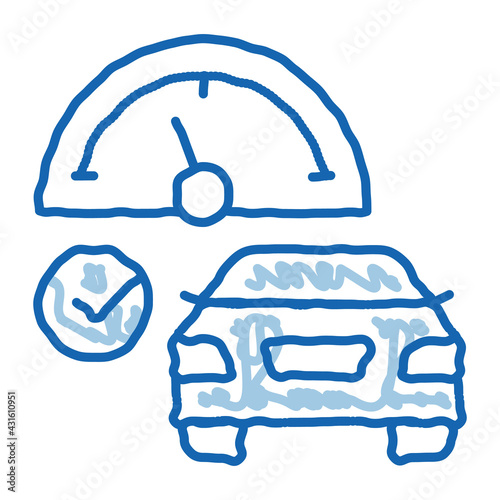 speed control doodle icon hand drawn illustration