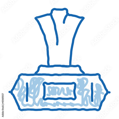 wet napkin package doodle icon hand drawn illustration