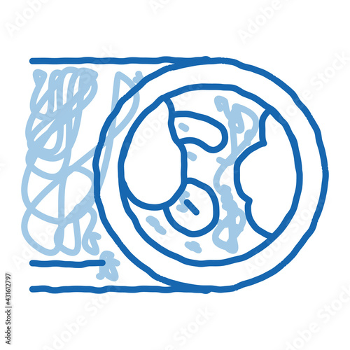 artery with atherosclerosis doodle icon hand drawn illustration