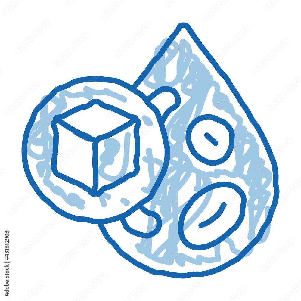 sugar blood diabetes doodle icon hand drawn illustration sugar blood diabetes doodle icon hand drawn illustration