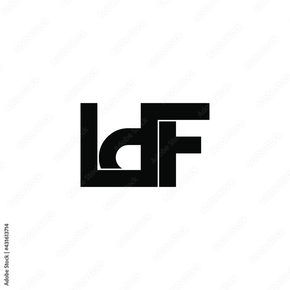 ldf letter original monogram logo design vector de Stock | Adobe Stock