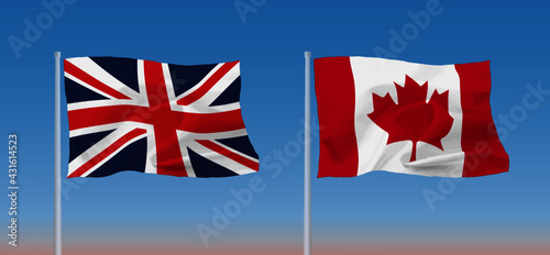 カナダとイギリスの旗