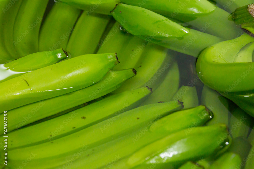 Bunches of fresh green thailand banana Bunches of fresh green thailand banana