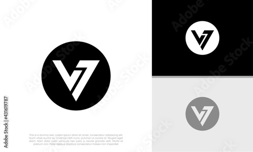 Initials V logo design. Initial Letter Logo.	