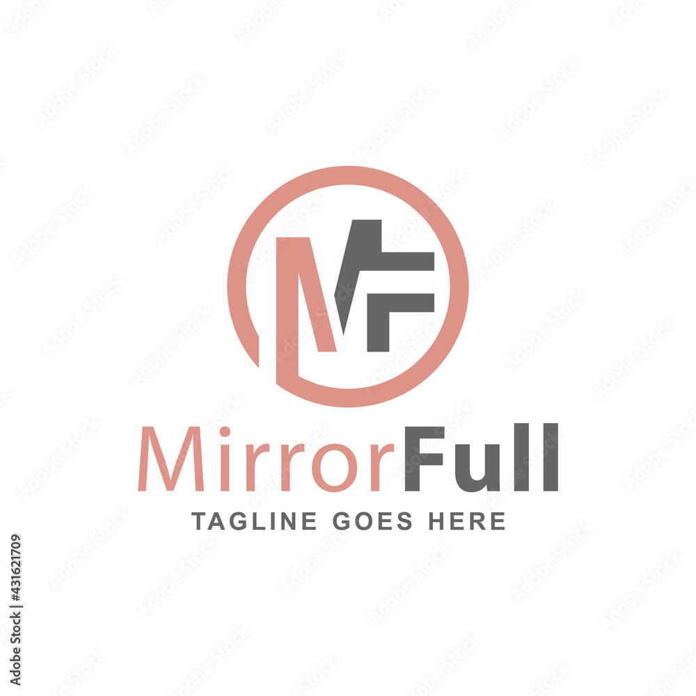 Beauty logo with letter MF Beauty logo with letter MF