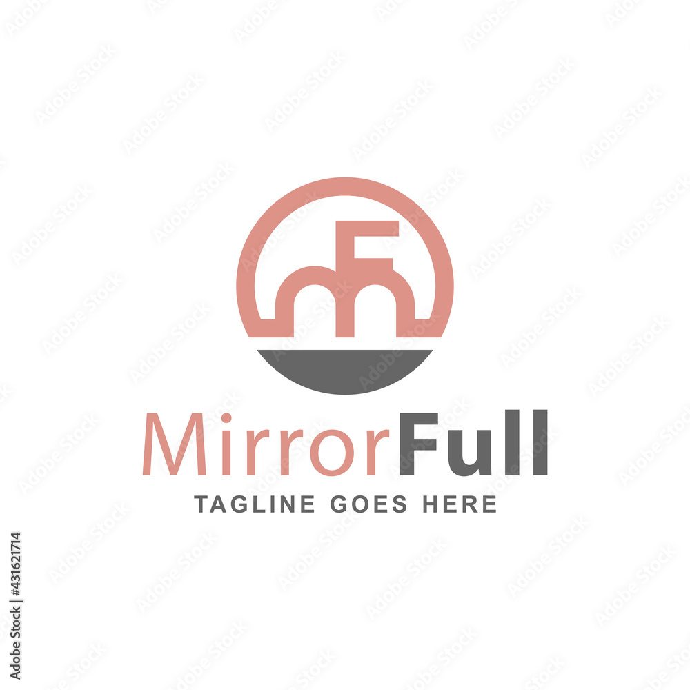 Beauty logo with letter MF Beauty logo with letter MF