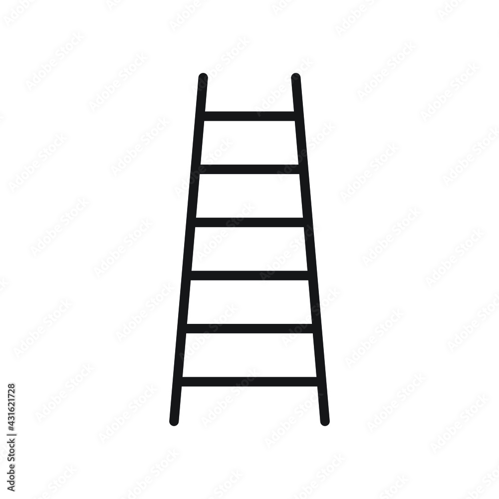 Ladder icon design isolate on white background Ladder icon design isolate on white background