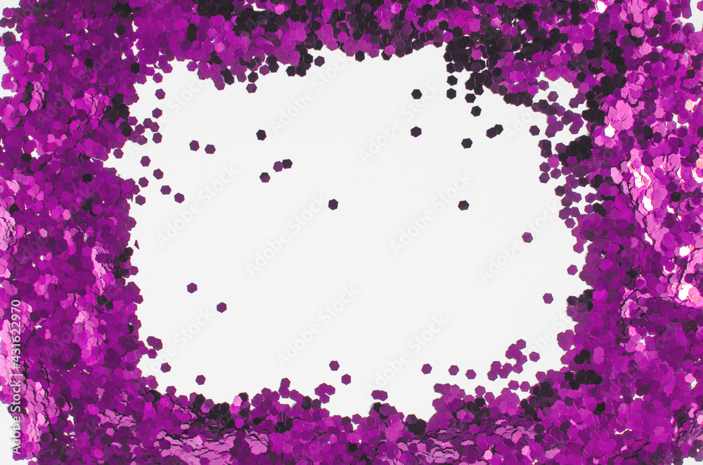 3d photo texture frame made of bright lilac serpentine space of the mine in the middle. Serpentine background.