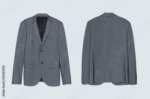 Gray blazer casual men's wear photo