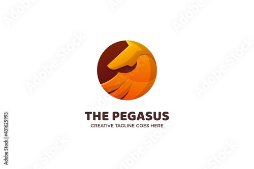 Horse Pegasus Mascot Logo Template