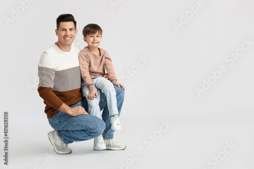 Happy father and his little...