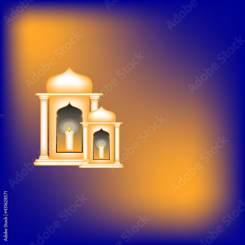 illustration of a lantern with a burning candle