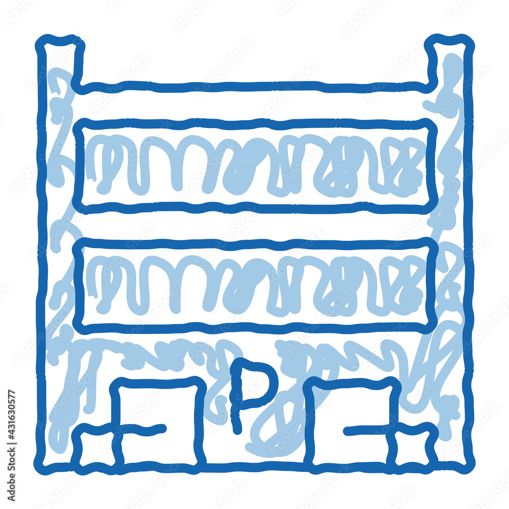 Fototapeta premium Parking Location doodle icon hand drawn illustration