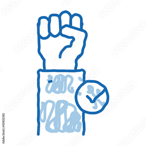 Cast Vote doodle icon hand drawn illustration