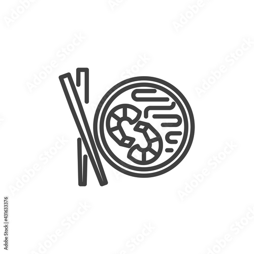 Pad thai line icon
