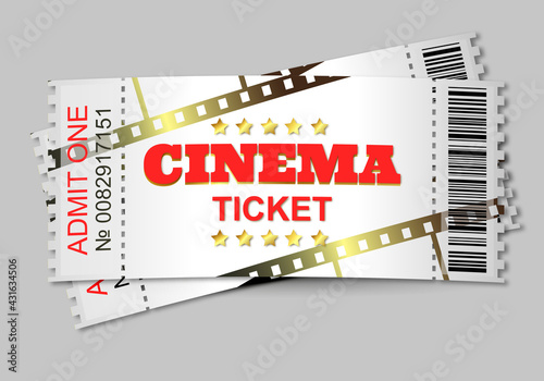 Cinema tickets with film