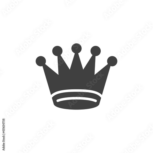 Queen chess crown vector icon