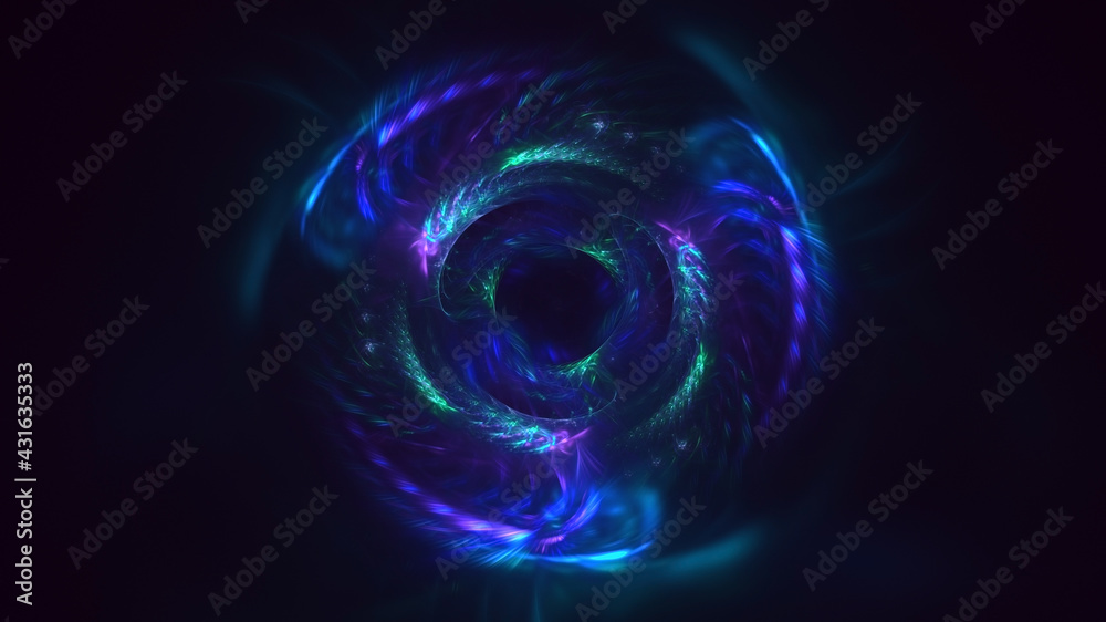 Obraz premium 3D rendering abstract round light background