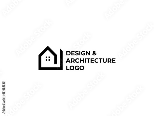 Home Design and Architecture logo vector illustration