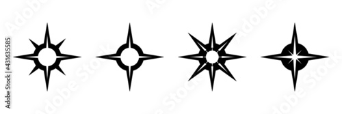 Compass direction symbol for map.