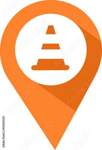 coloured work or warning pin