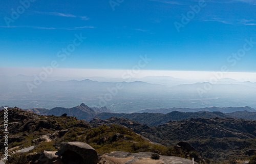 beautiful clouds at aravali mountain range at mount abu. photo