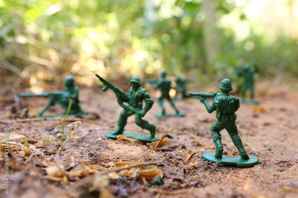 group of toy soldiers outdoors group of toy soldiers outdoors