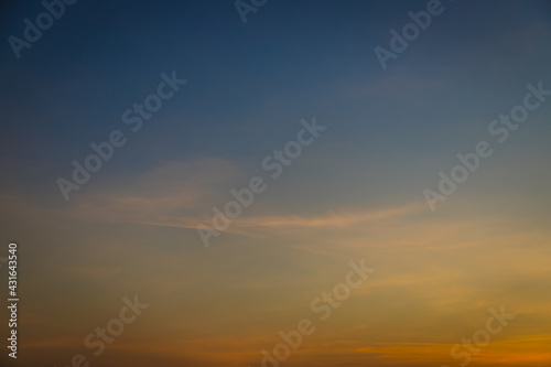 Beautiful sunset twilight sky