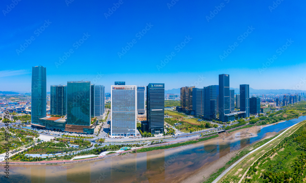 CBD landscape of Yiwu City, Zhejiang Province, China CBD landscape of Yiwu City, Zhejiang Province, China