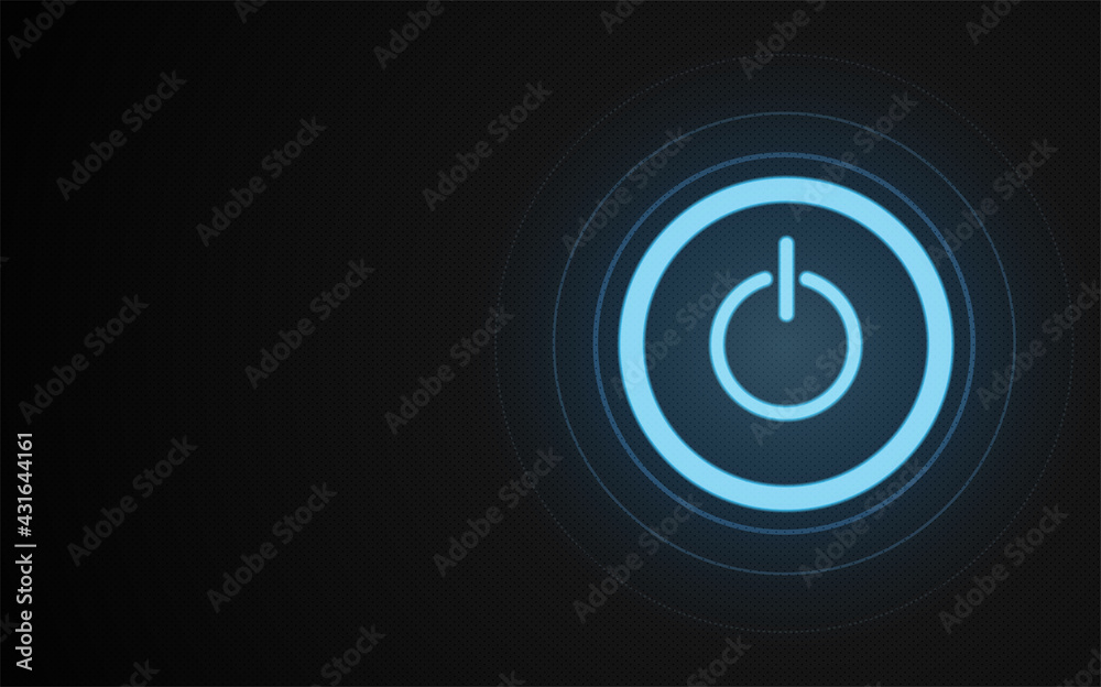Power button technology background, Power button concept, futuristic digital innovation background vector illustration