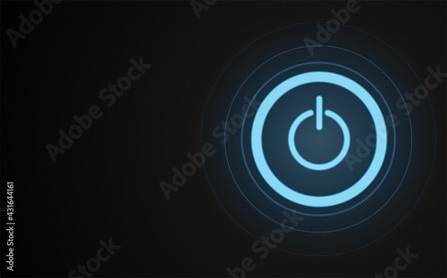 Power button technology background, Power button concept, futuristic digital innovation background vector illustration