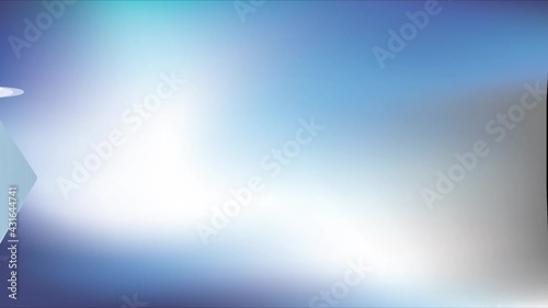 bright hexagon and triangle cone on abstract blue background