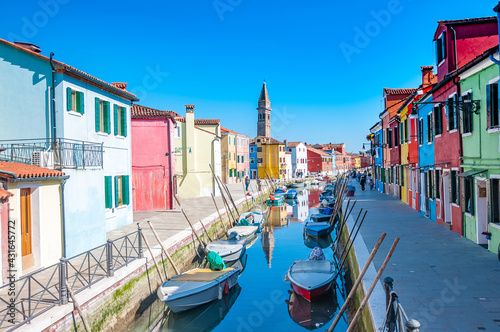 Colorful houses of Burano island / small village near the Venice © naughtynut
